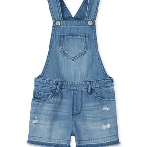 The Childrens PLACE Denim Short Overalls size 6x/7